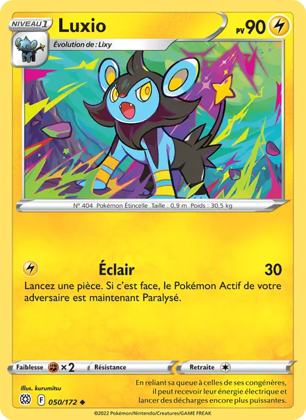 Luxio — carte 050 de l’extension Stars Étincelantes