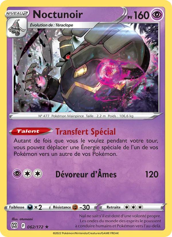 Noctunoir — carte 062 de l’extension Stars Étincelantes