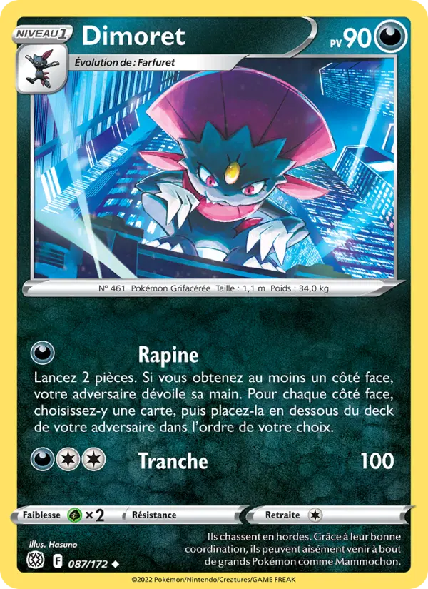 Dimoret — carte 087 de l’extension Stars Étincelantes