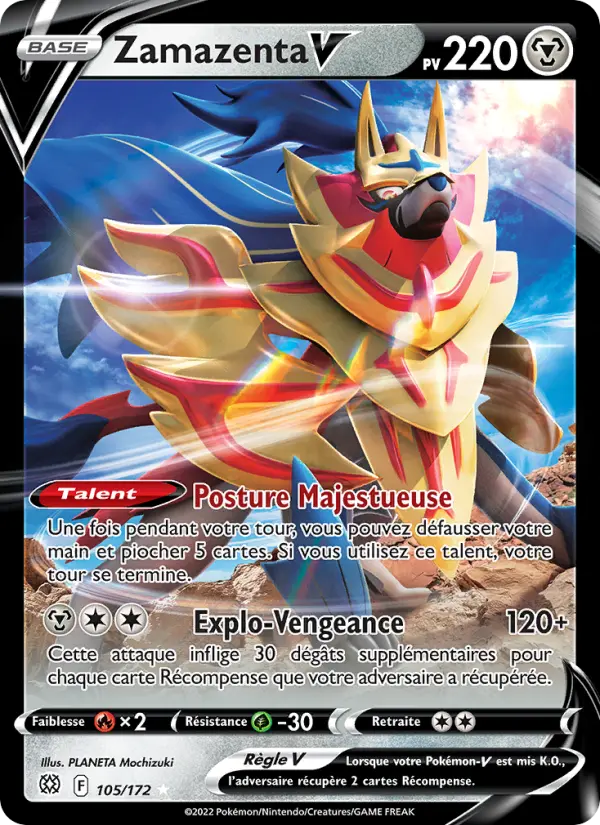 Zamazenta V — carte 105 de l’extension Stars Étincelantes