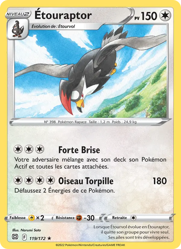 Étouraptor — carte 119 de l’extension Stars Étincelantes