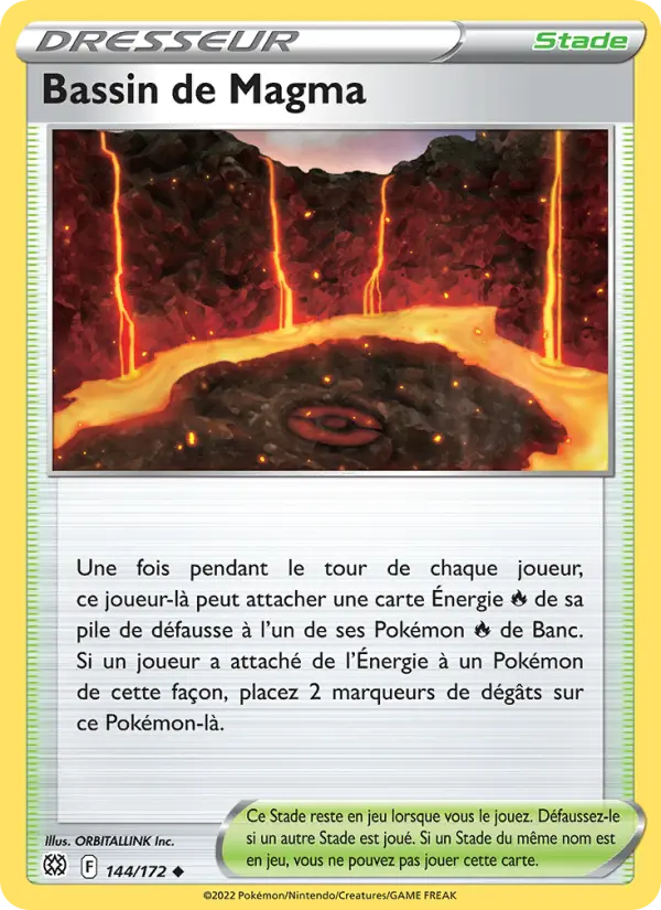 Bassin de Magma — carte 144 de l’extension Stars Étincelantes