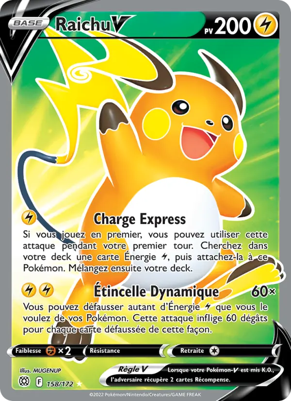 Raichu V — carte 158 de l’extension Stars Étincelantes