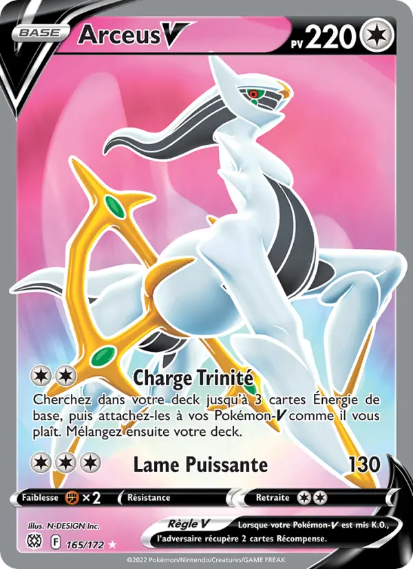Arceus V — carte 165 de l’extension Stars Étincelantes