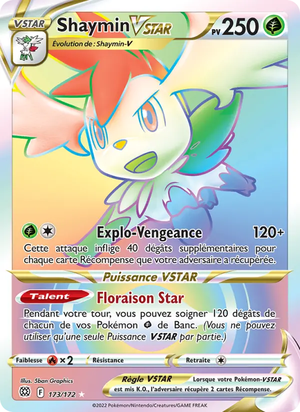 Shaymin VSTAR — carte 173 de l’extension Stars Étincelantes
