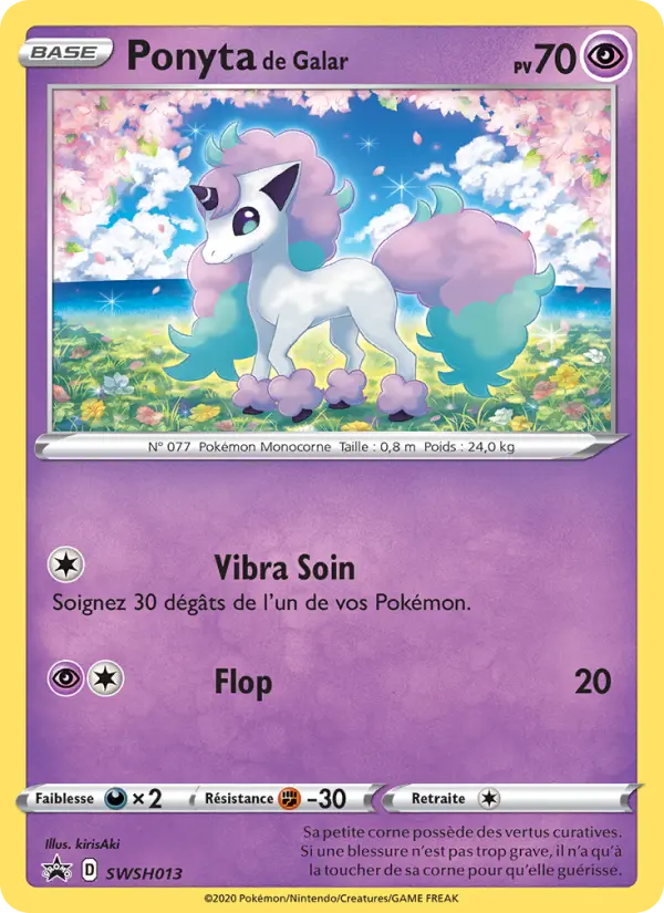 Ponyta de Galar — carte SWSH013 de l’extension Promo SWSH