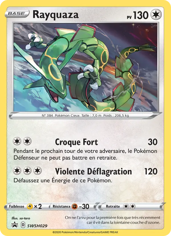 Rayquaza — carte SWSH029 de l’extension Promo SWSH
