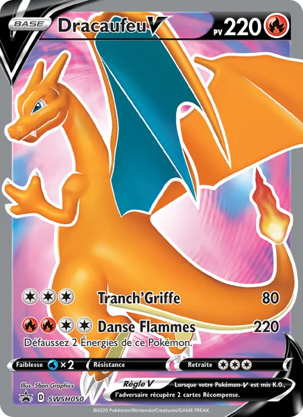 Dracaufeu V — carte SWSH050 de l’extension Promo SWSH