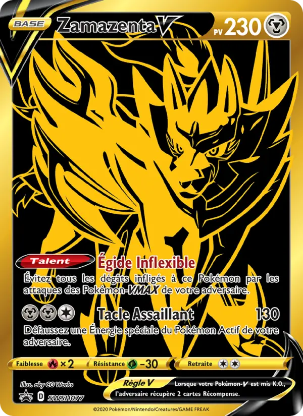 Zamazenta V — carte SWSH077 de l’extension Promo SWSH