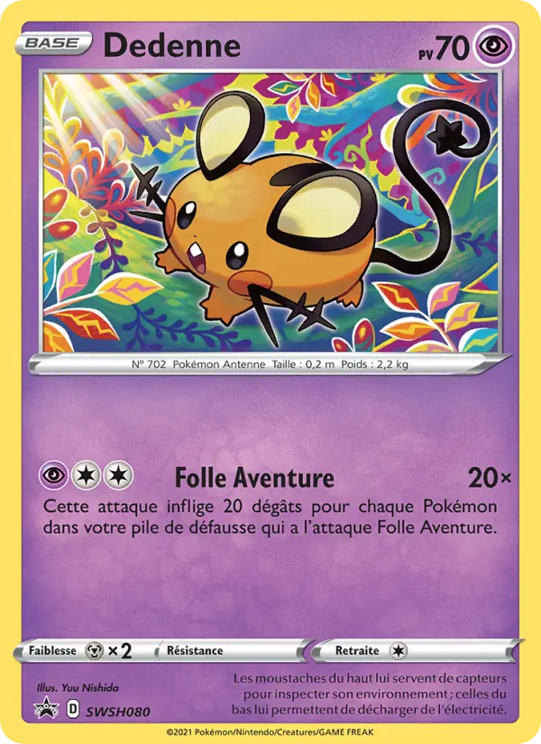 Dedenne — carte SWSH080 de l’extension Promo SWSH