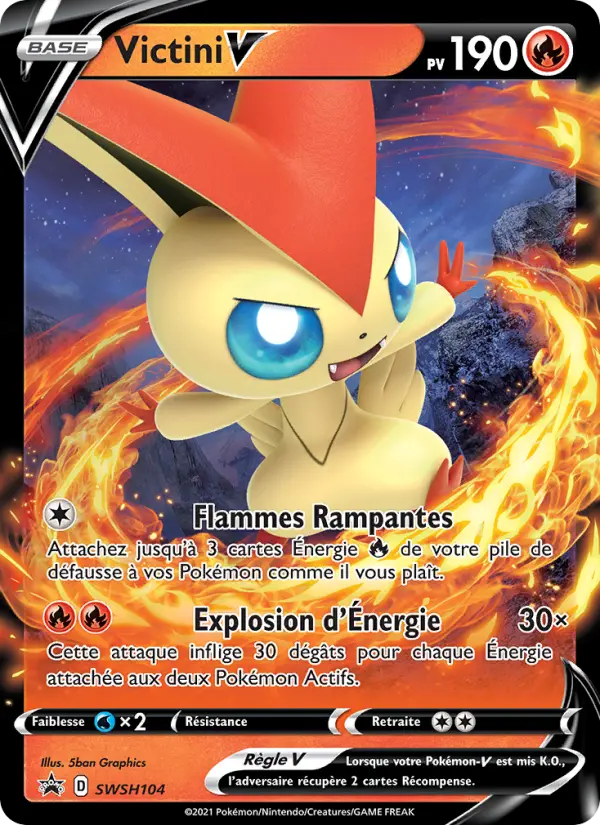 Victini V — carte SWSH104 de l’extension Promo SWSH