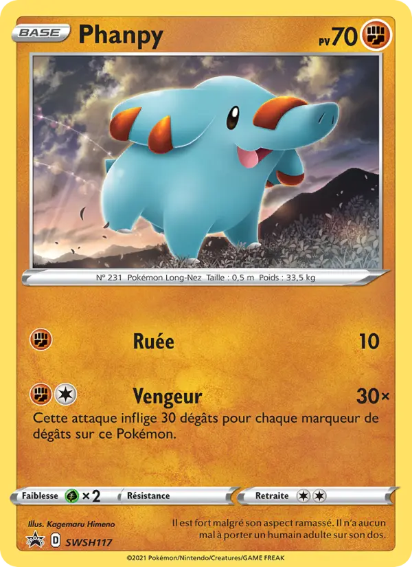 Phanpy — carte SWSH117 de l’extension Promo SWSH