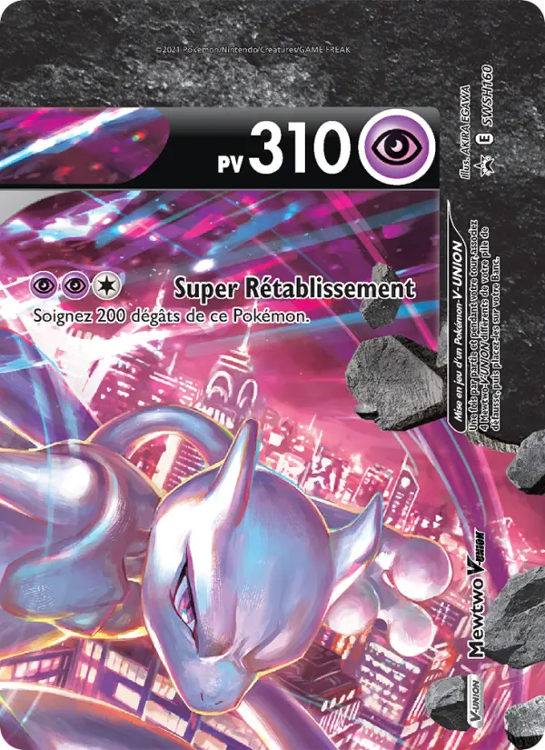 Mewtwo V-UNION — carte SWSH160 de l’extension Promo SWSH