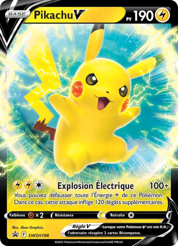 Pikachu V — carte SWSH198 de l’extension Promo SWSH