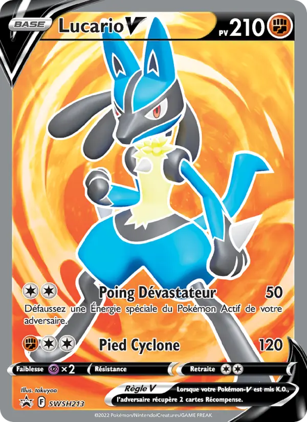 Lucario V — carte SWSH213 de l’extension Promo SWSH