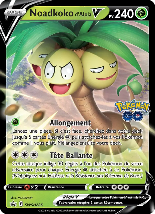 Noadkoko d'Alola V — carte SWSH225 de l’extension Promo SWSH