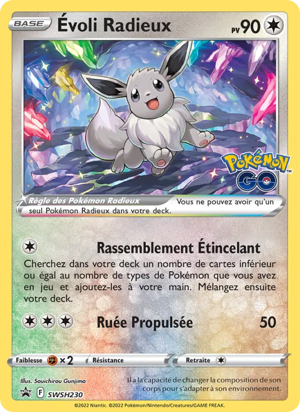 Évoli Radieux — carte SWSH230 de l’extension Promo SWSH