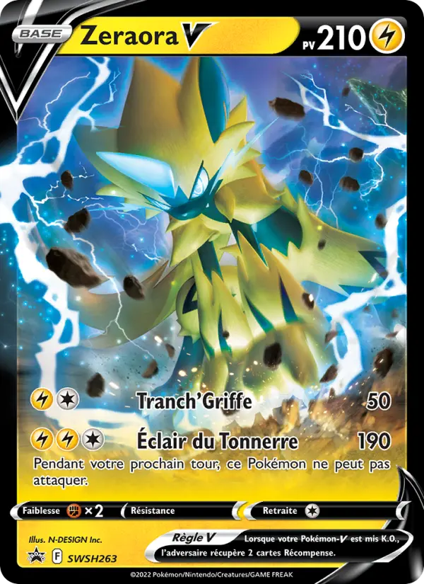 Zeraora V — carte SWSH263 de l’extension Promo SWSH