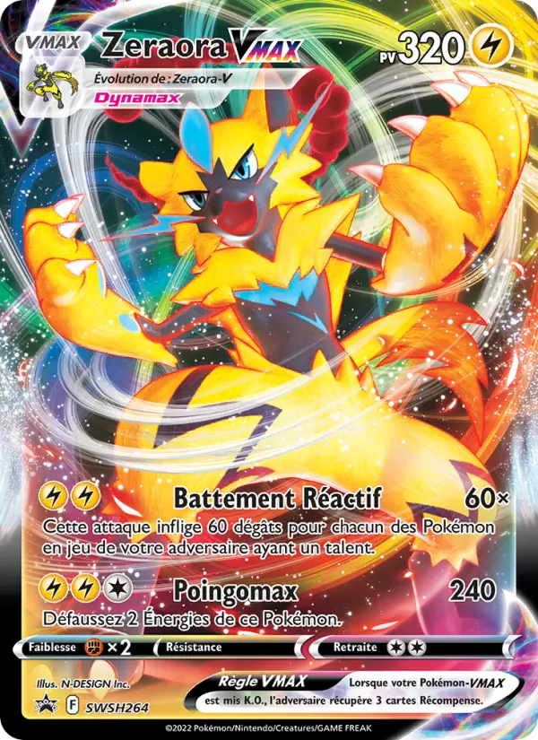 Zeraora VMAX — carte SWSH264 de l’extension Promo SWSH