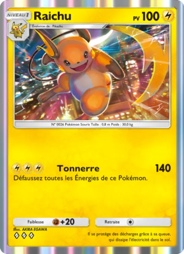 Raichu — carte 095 de l’extension Puissance Génétique
