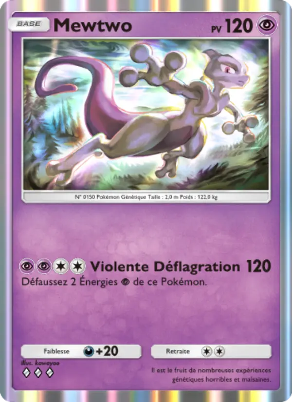 Mewtwo — carte 128 de l’extension Puissance Génétique