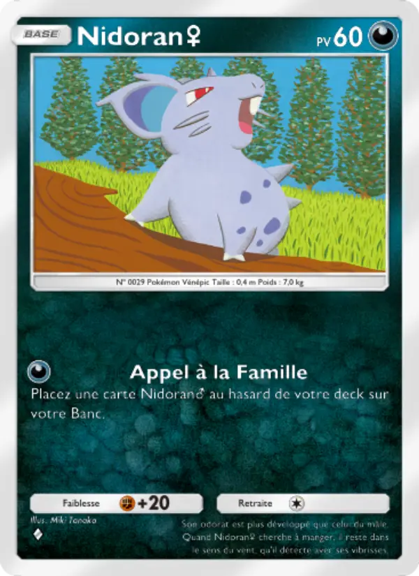 Nidoran♀ — carte 166 de l’extension Puissance Génétique