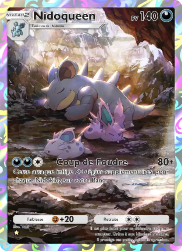 Nidoqueen — carte 240 de l’extension Puissance Génétique