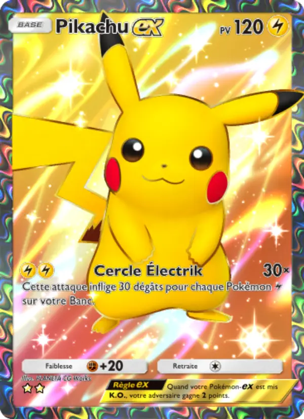 Pikachu-ex — carte 259 de l’extension Puissance Génétique