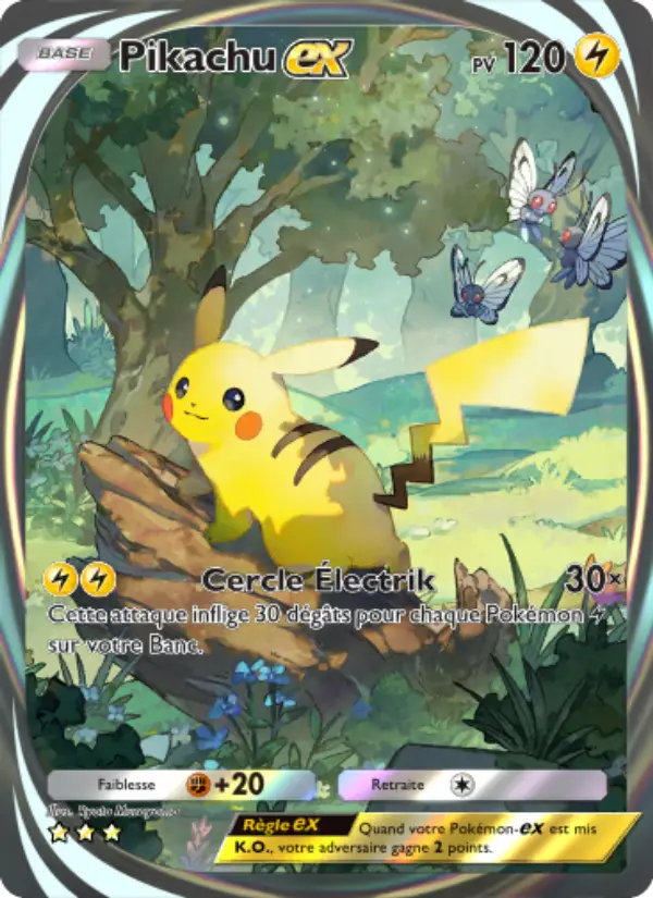 Pikachu-ex — carte 281 de l’extension Puissance Génétique