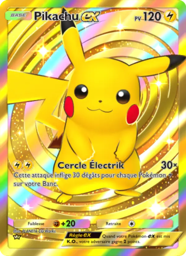 Pikachu-ex — carte 285 de l’extension Puissance Génétique