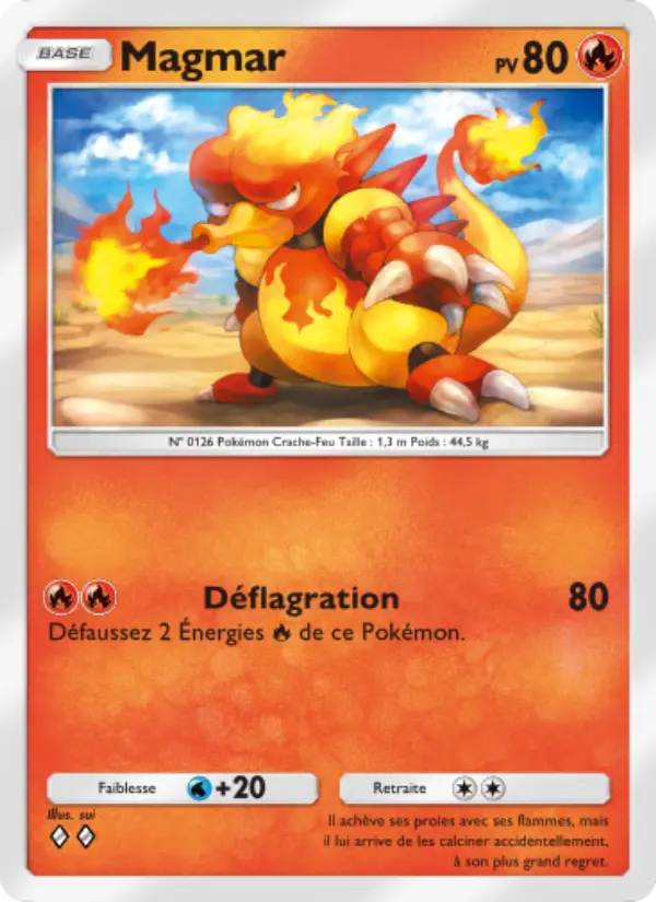 Magmar — carte 012 de l’extension L’Île Fabuleuse