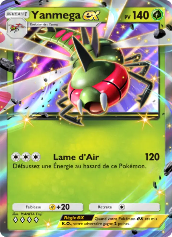 Yanmega-ex — carte 007 de l’extension Choc Spatio-Temporel