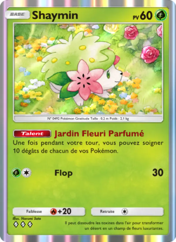 Shaymin — carte 022 de l’extension Choc Spatio-Temporel