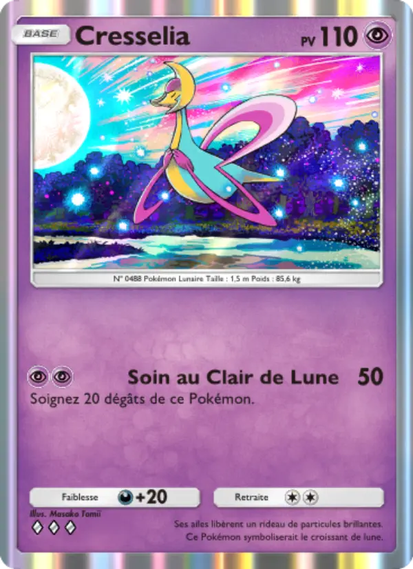 Cresselia — carte 079 de l’extension Choc Spatio-Temporel