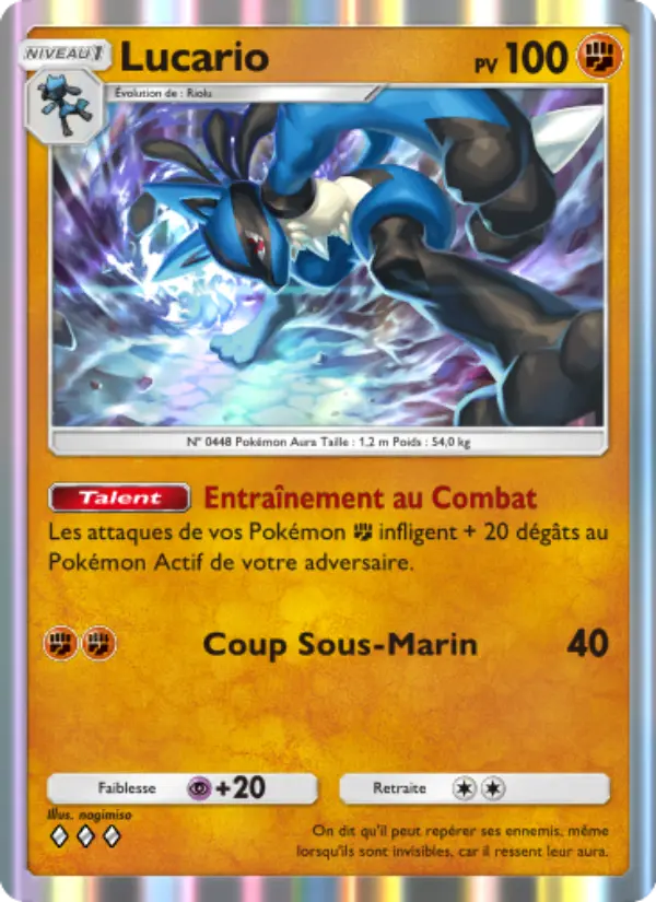 Lucario — carte 092 de l’extension Choc Spatio-Temporel