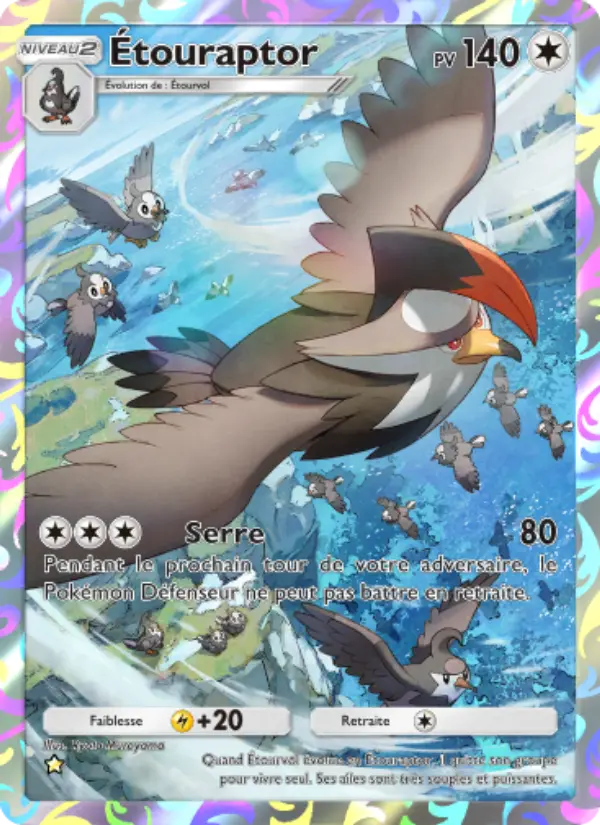 Étouraptor — carte 176 de l’extension Choc Spatio-Temporel