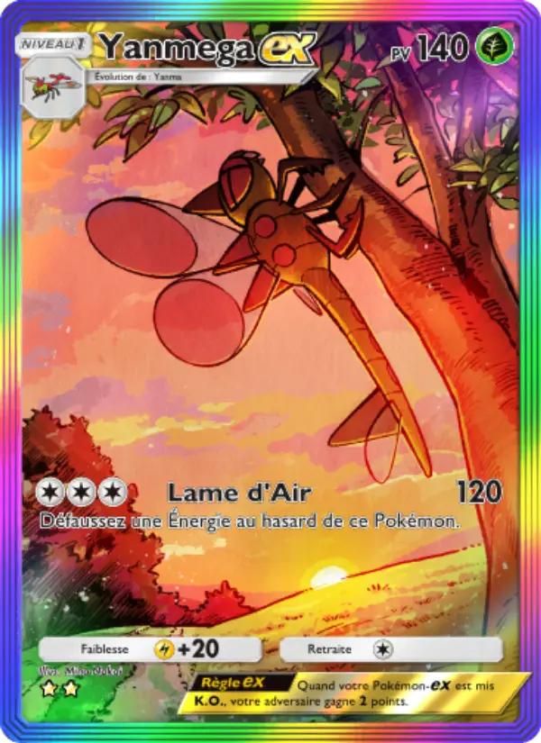 Yanmega-ex — carte 196 de l’extension Choc Spatio-Temporel