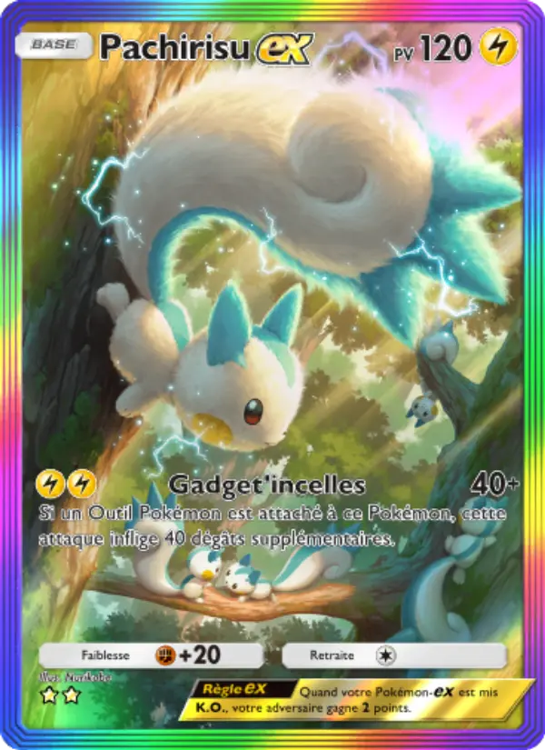 Pachirisu-ex — carte 198 de l’extension Choc Spatio-Temporel