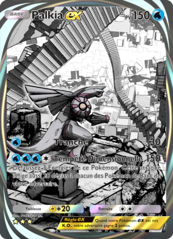 Palkia-ex — carte 204 de l’extension Choc Spatio-Temporel