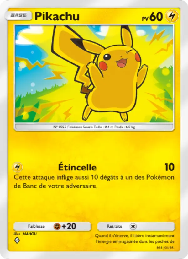 Pikachu — carte 025 de l’extension Lumière Triomphale