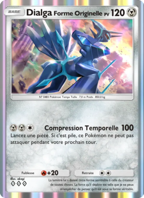 DialgaForme Originelle — carte 060 de l’extension Lumière Triomphale