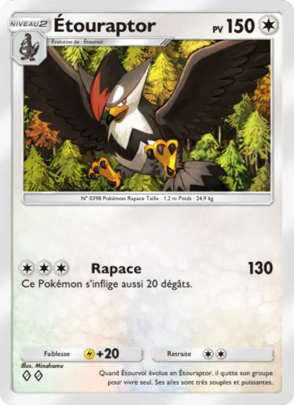 Étouraptor — carte 068 de l’extension Lumière Triomphale