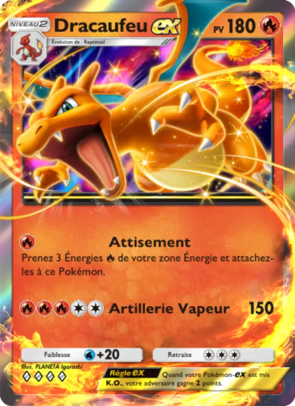Dracaufeu-ex — carte 010 de l’extension Réjouissances Rayonnantes