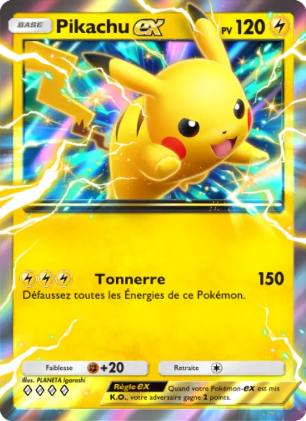 Pikachu-ex — carte 022 de l’extension Réjouissances Rayonnantes