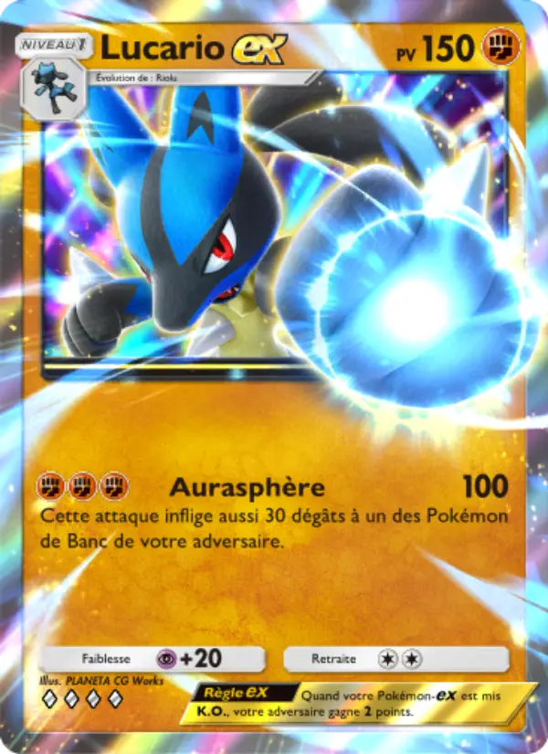 Lucario-ex — carte 043 de l’extension Réjouissances Rayonnantes