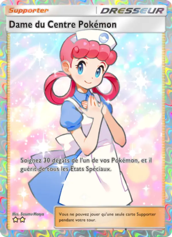 Dame du Centre Pokémon — carte 089 de l’extension Réjouissances Rayonnantes