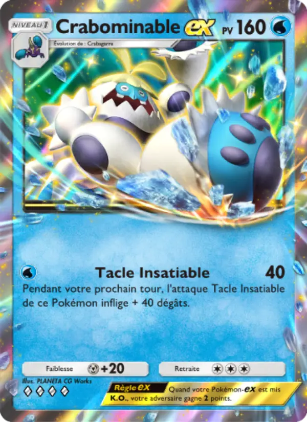 Crabominable-ex — carte 049 de l’extension Gardiens Astraux