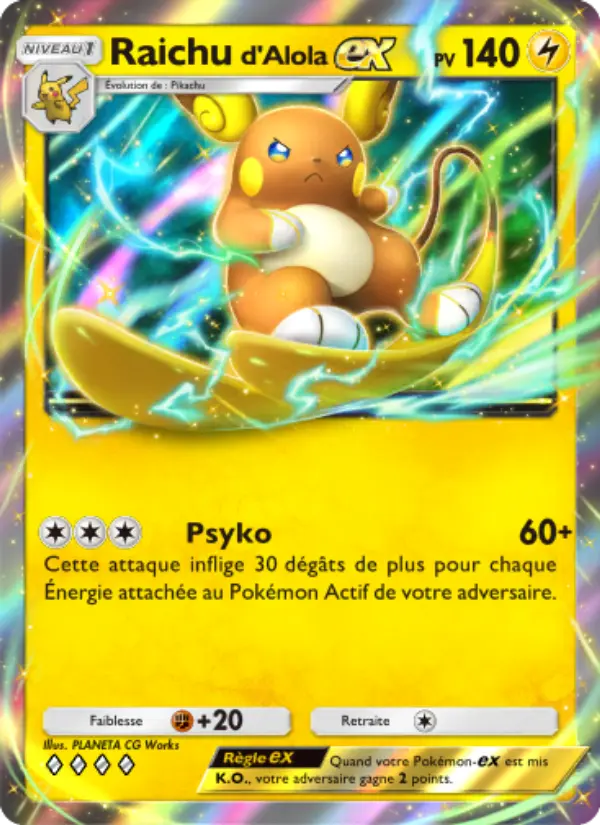 Raichud'Alola-ex — carte 058 de l’extension Gardiens Astraux