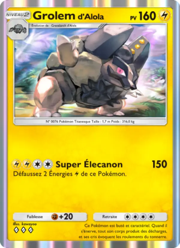Grolemd'Alola — carte 061 de l’extension Gardiens Astraux