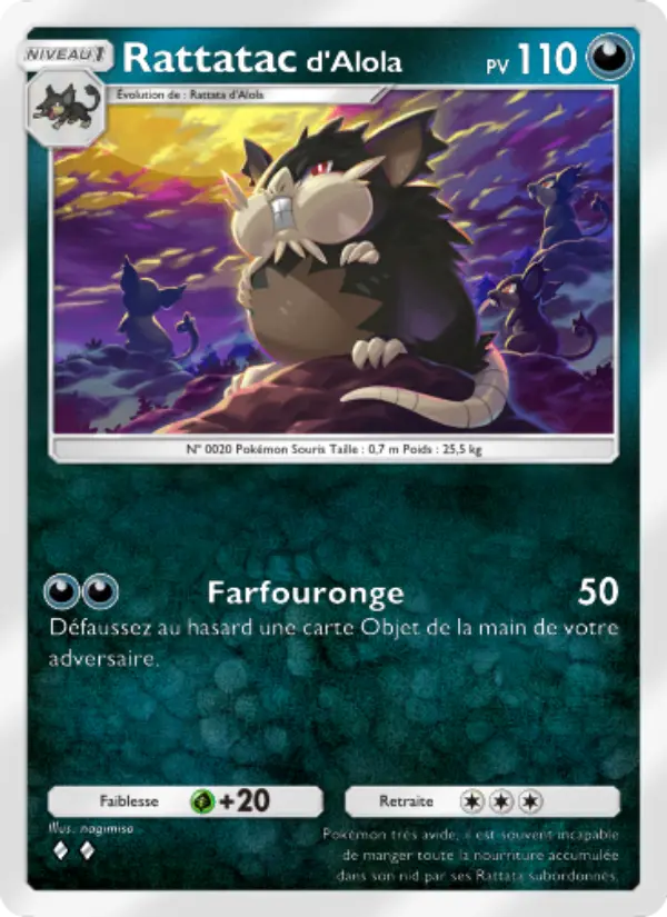 Rattatacd'Alola — carte 107 de l’extension Gardiens Astraux